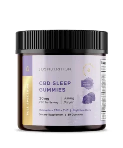 Joy Organics, CBD Sleep Gummies + CBN + THC, Nighttime Berry, Full Spectrum, 30ct, 30mg THC + 90mg CBN + 900mg CBD Germany