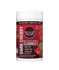 Wyld CBD, Dark Cherry Sleep CBD+THC Gummies, Full Spectrum, 30ct, 60mg THC + 150mg CBN + 600mg CBD Germany