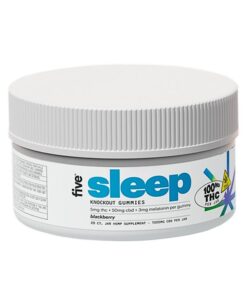 five, Knockout Sleep CBD+THC Melatonin Gummies, Blackberry, Full Spectrum, 20ct, 100mg THC + 1000mg CBD Germany